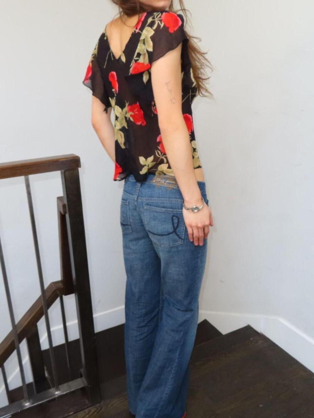 THE LIMITED Women's Black and Multi Shirt - Picture 4 of 5
